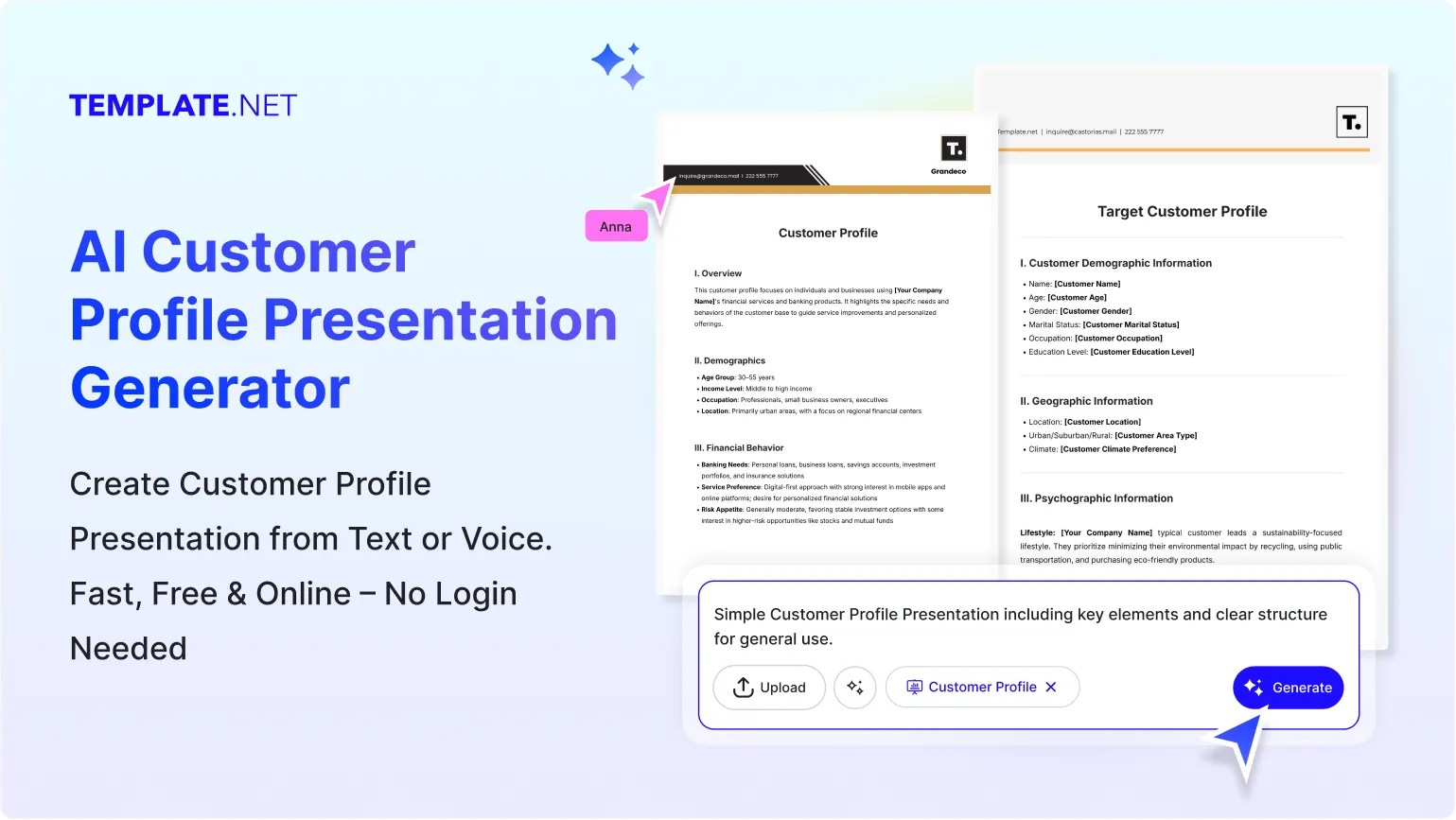 Free AI Customer Profile Presentation Generator, Free Customer Profile Presentation Maker Online [ No Signup ]